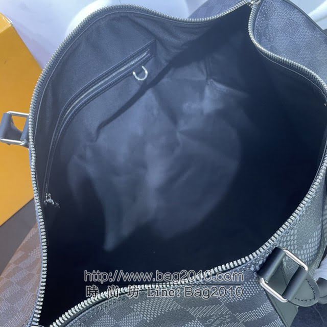 Louis Vuitton新款旅行包 N50016 路易威登Keepall BANDOULIèRE 50旅行袋 LV棋盘格手提肩背旅行袋  ydh4198